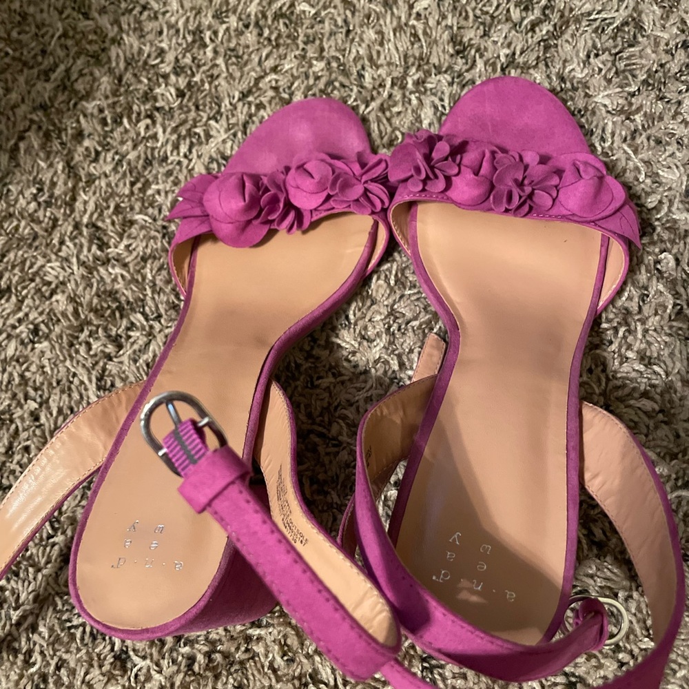 Purple floral Heels